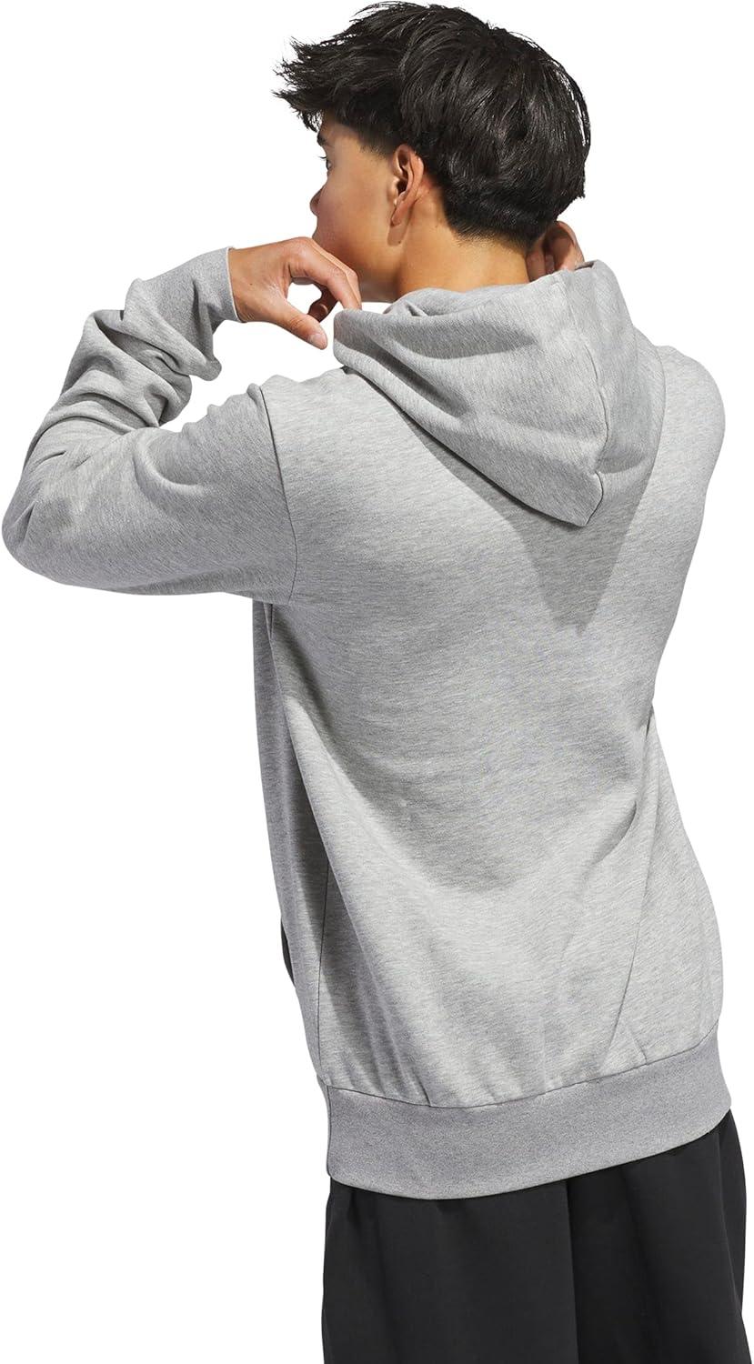 imageadidas Mens Big Logo Graphic HoodieMedium Grey HeatherBlue