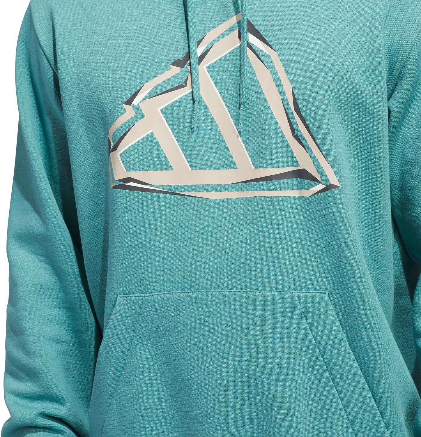 imageadidas Mens Big Logo Graphic HoodiePowder TealGrey