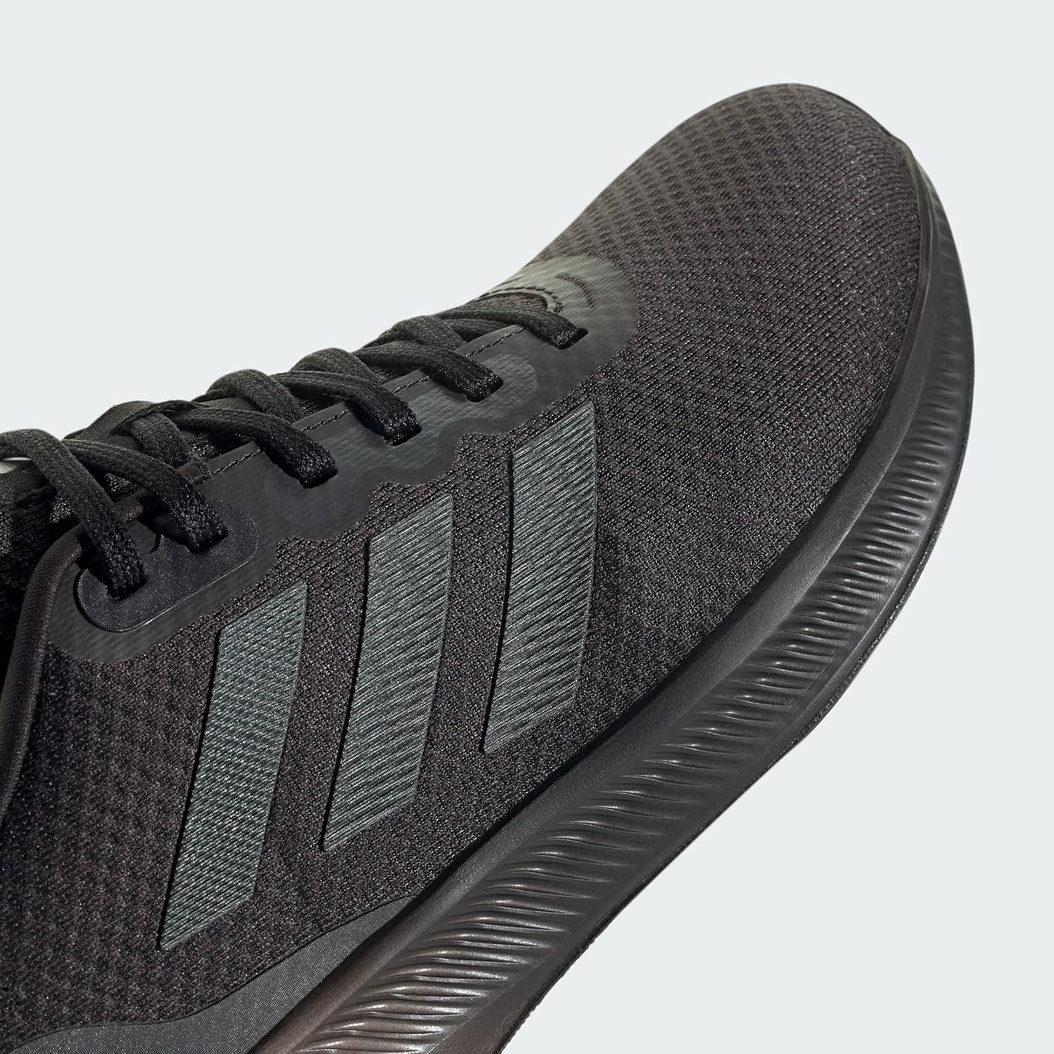 imageadidas Mens Run Falcon 30 ShoeBlackBlack Blue Metallic