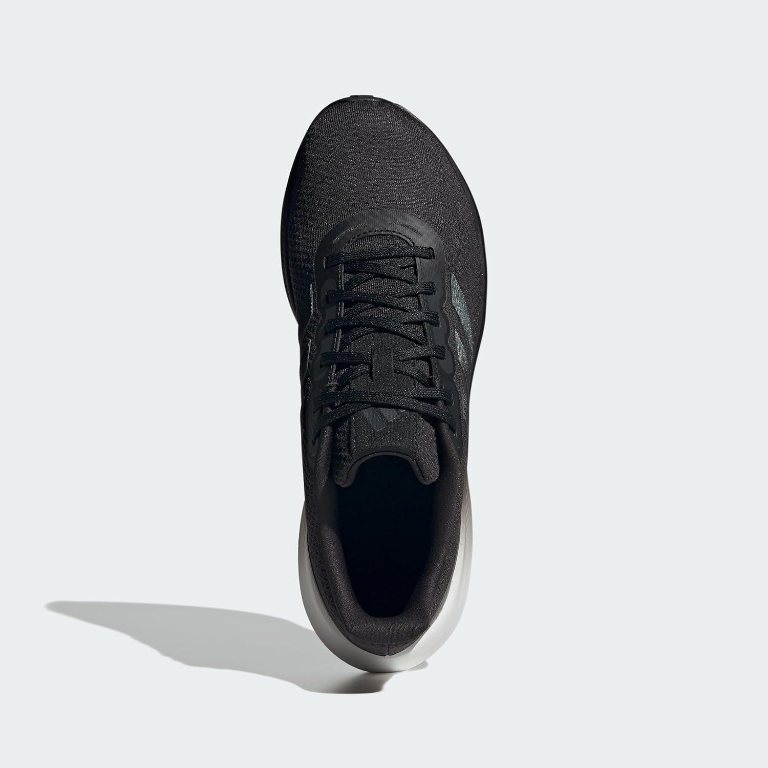 imageadidas Mens Run Falcon 30 ShoeBlackBlack Blue Metallic