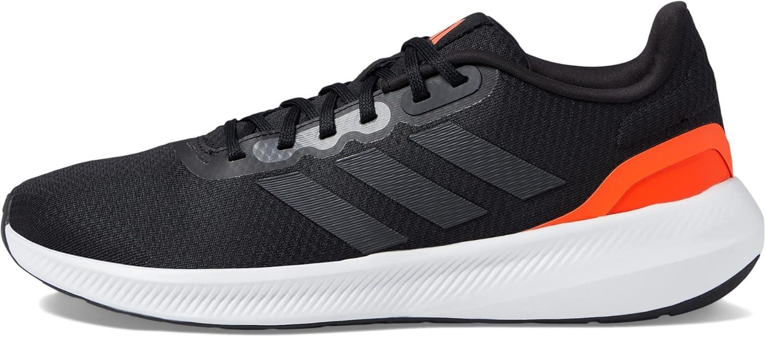 imageadidas Mens Run Falcon 30 ShoeBlackCarbonSolar Red