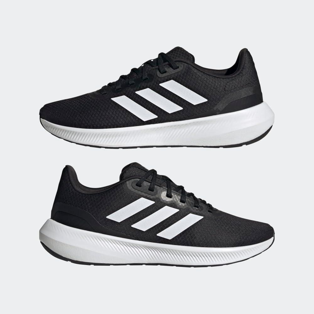 imageadidas Mens Run Falcon 30 ShoeBlackWhiteBlack