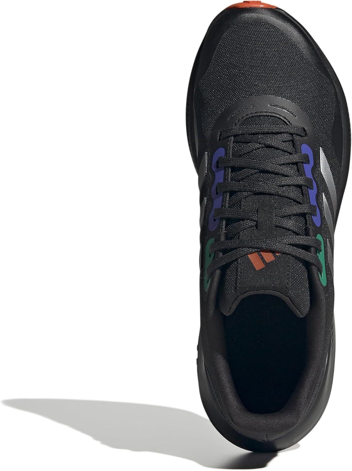 imageadidas Mens Run Falcon 30 ShoeCore Black Silver Met Purple Rush