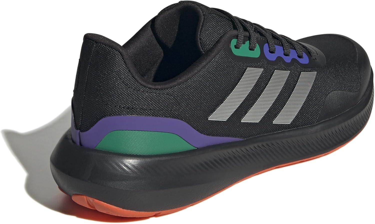 imageadidas Mens Run Falcon 30 ShoeCore Black Silver Met Purple Rush