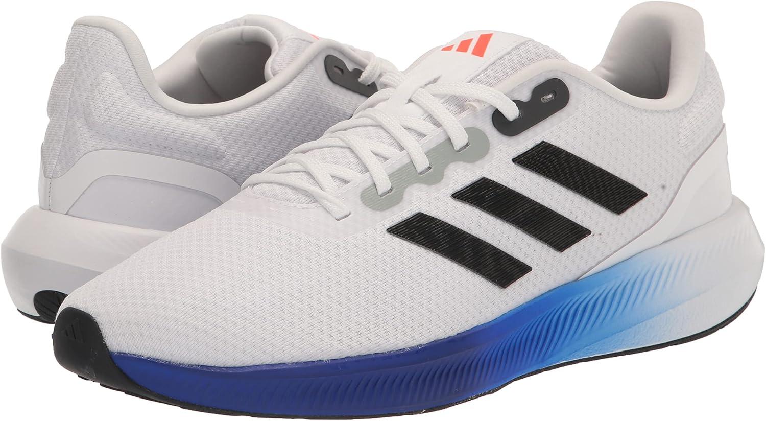 imageadidas Mens Run Falcon 30 ShoeWhiteBlackLucid Blue