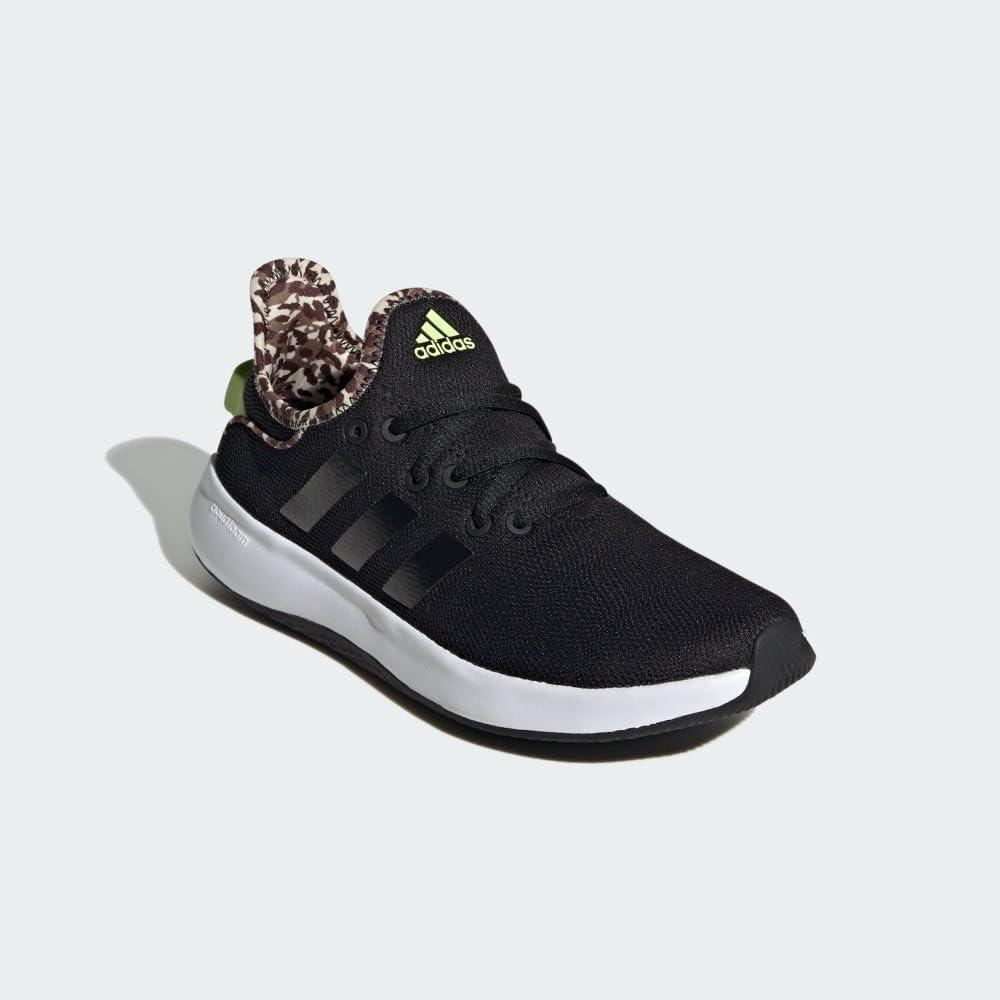 imageadidas Womens Cloudfoam Pure SneakerBlackBlackPulse Lime