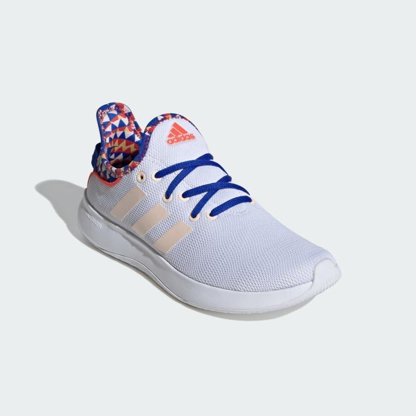 imageadidas Womens Cloudfoam Pure SneakerCloud WhiteBliss OrangeBright Red
