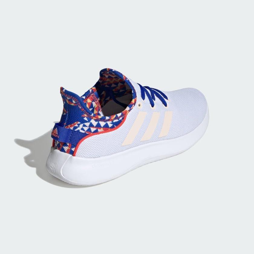 imageadidas Womens Cloudfoam Pure SneakerCloud WhiteBliss OrangeBright Red