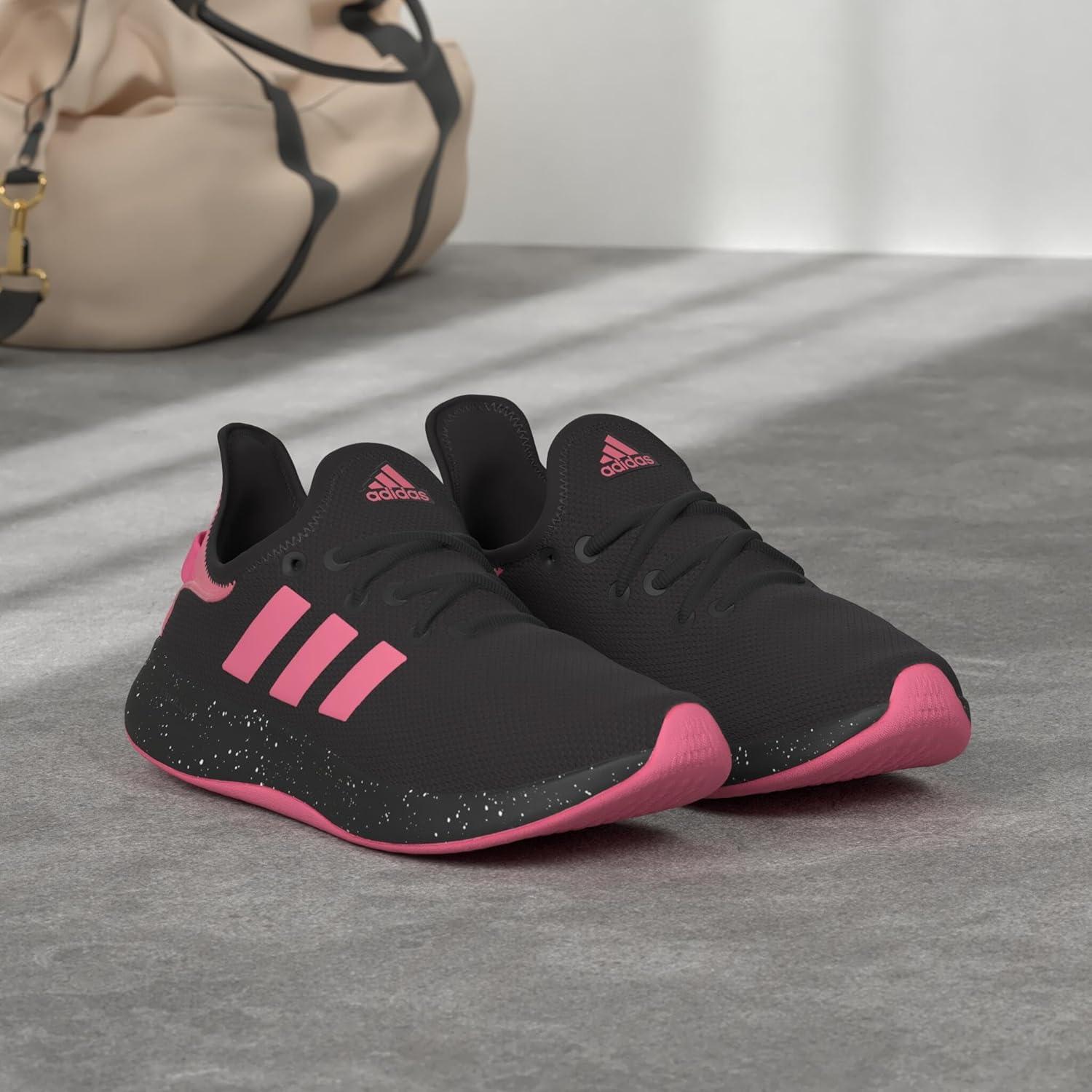 imageadidas Womens Cloudfoam Pure SneakerCore BlackPink FusionLucid Pink