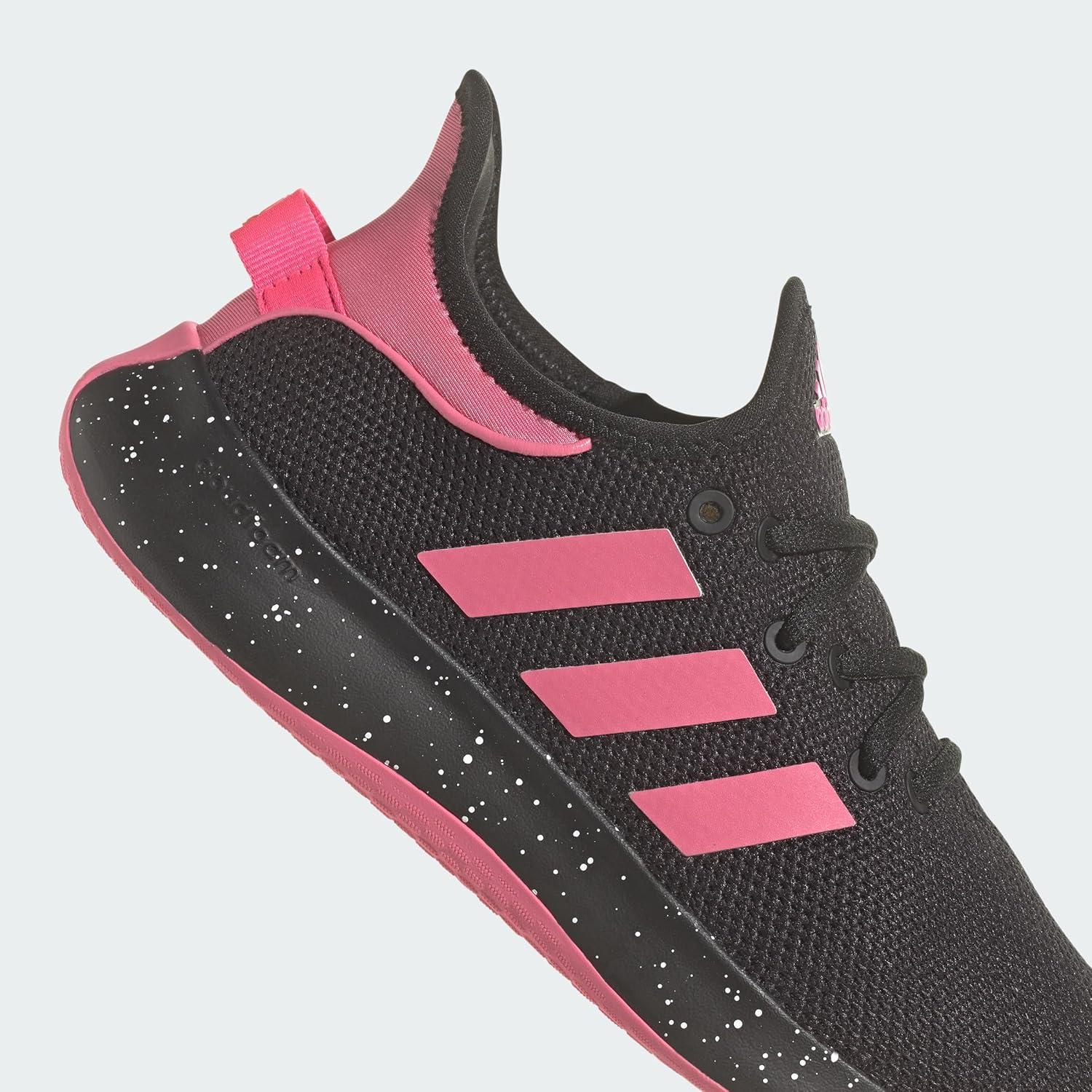 imageadidas Womens Cloudfoam Pure SneakerCore BlackPink FusionLucid Pink