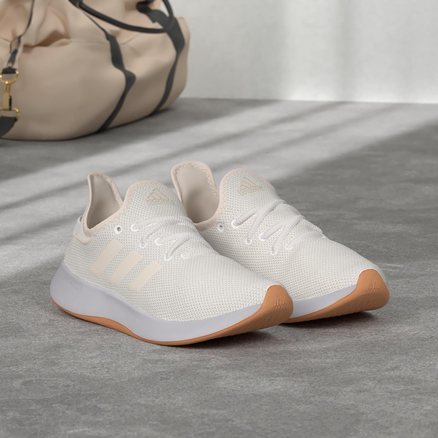 imageadidas Womens Cloudfoam Pure SneakerWhiteChalk WhiteZero Metallic