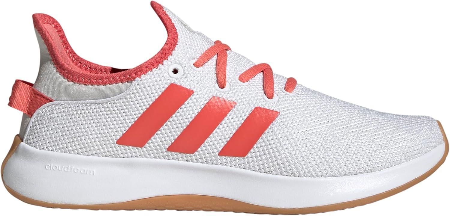 imageadidas Womens Cloudfoam Pure SneakerWhitePreloved ScarletGrey