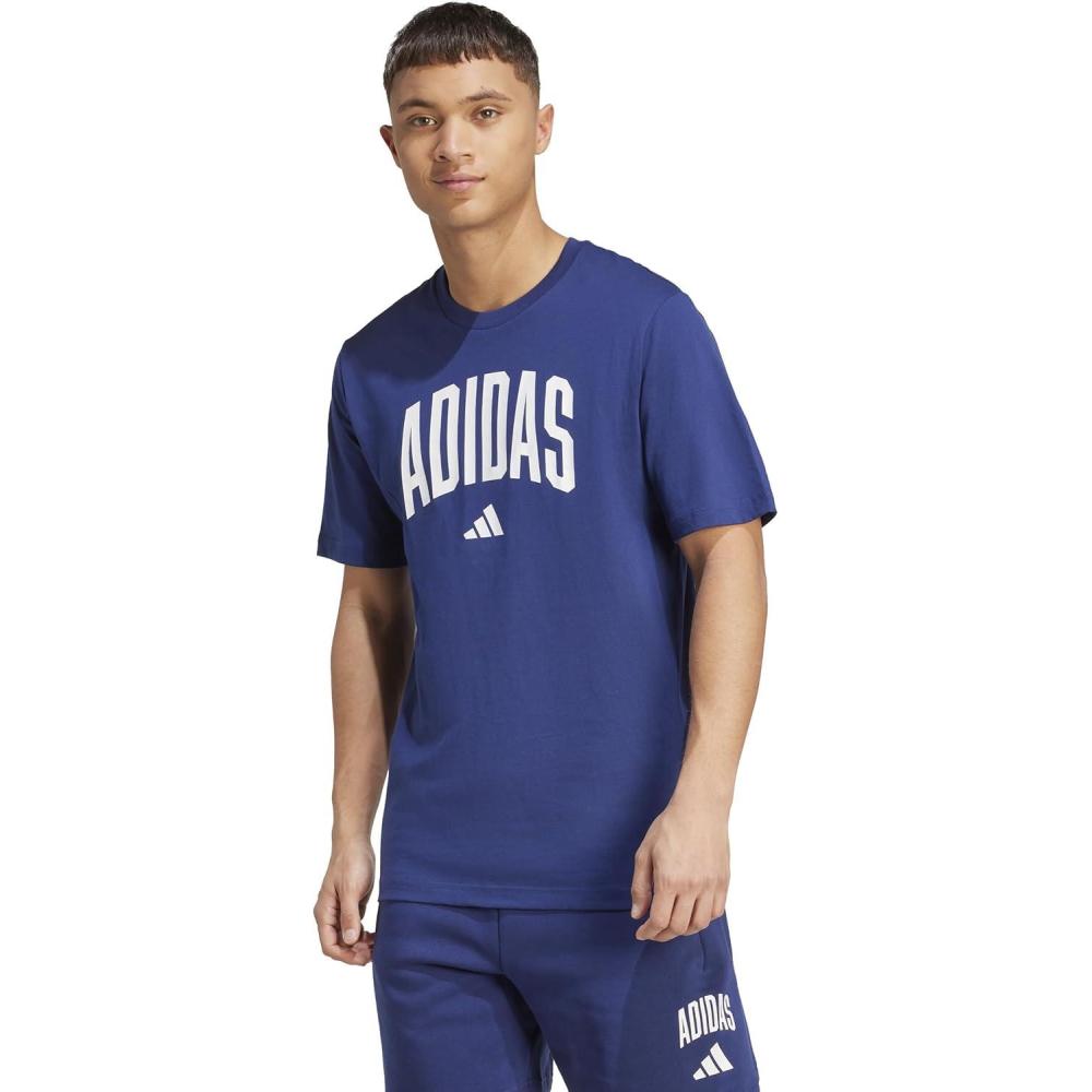 imageAdidas Mens Codes Collegiate Graphic TShirtDark BlueLineage
