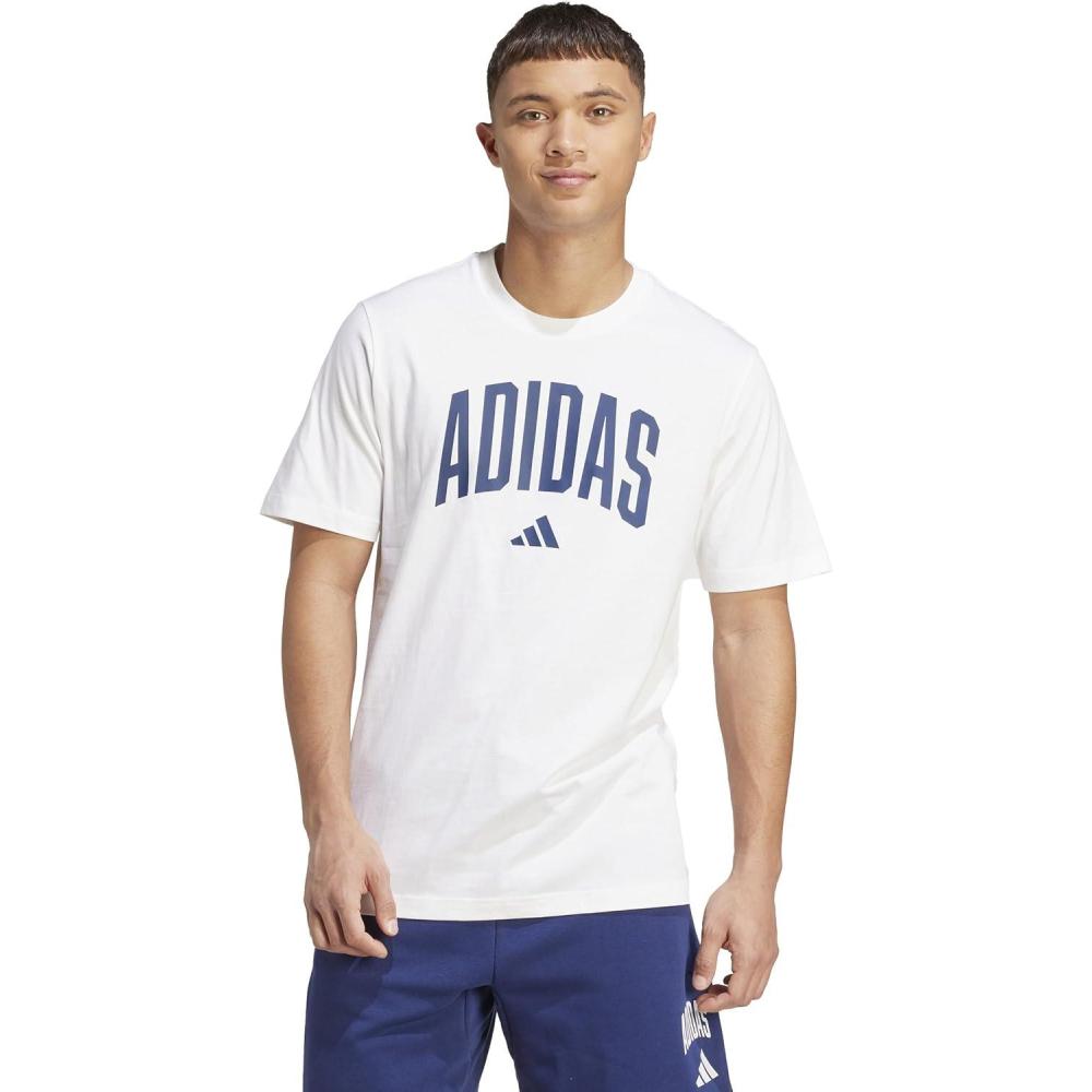 imageAdidas Mens Codes Collegiate Graphic TShirtWhiteLineage