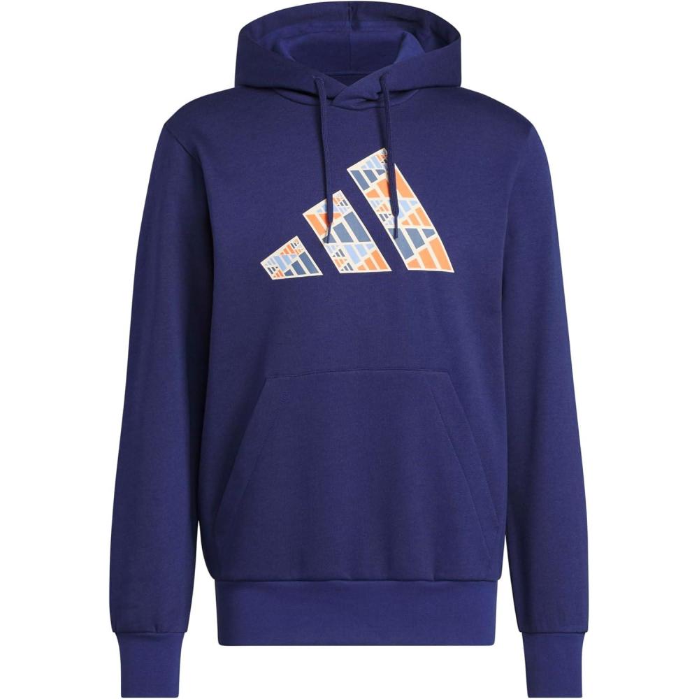 imageadidas Mens Big Logo Graphic HoodieDark Blue