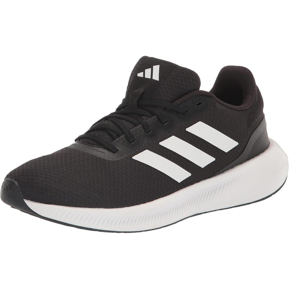imageadidas Mens Run Falcon 30 ShoeBlackWhiteBlack