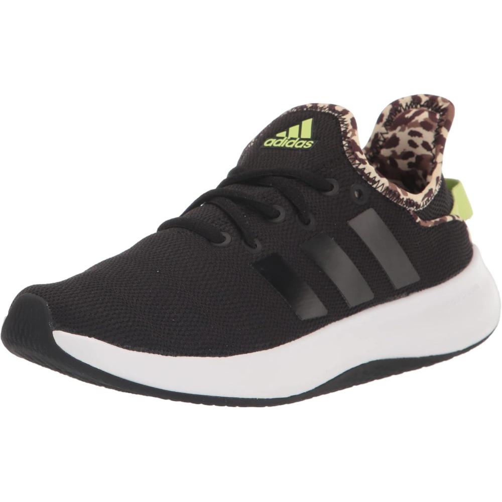 imageadidas Womens Cloudfoam Pure SneakerBlackBlackPulse Lime