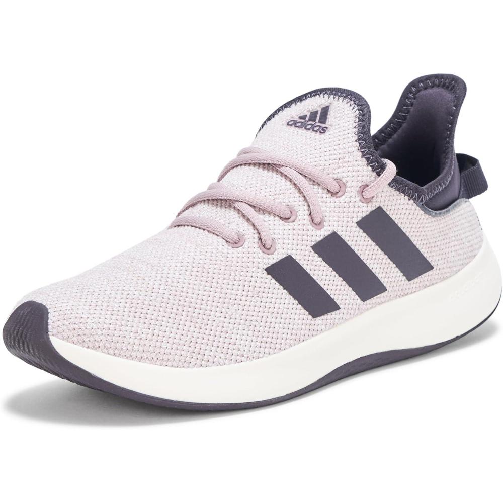 imageadidas Womens Cloudfoam Pure SneakerPreloved FigAurora BlackAlmost Pink