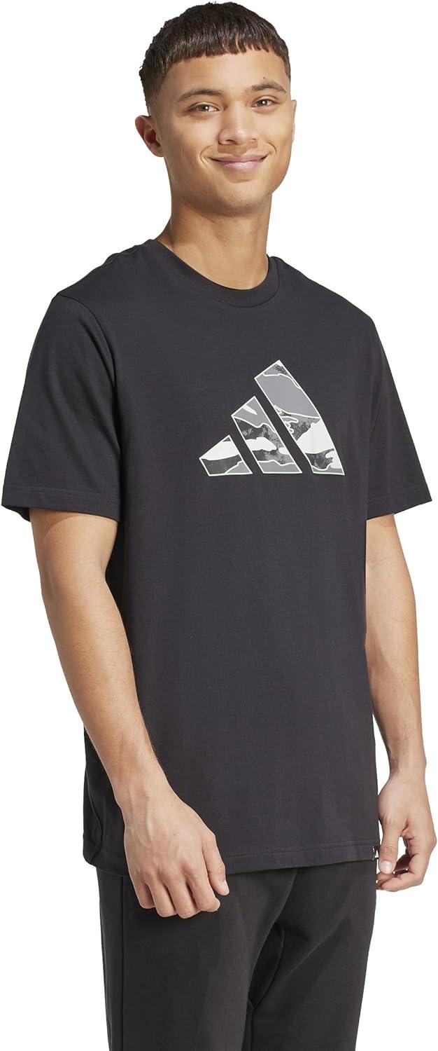 image:imageAdidas Mens Camouflage Graphic TShirtBlackLogo