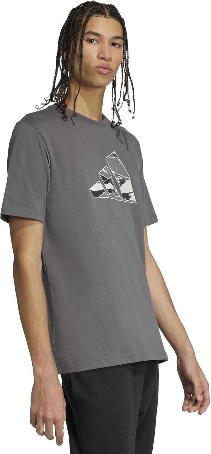 image:imageAdidas Mens Camouflage Graphic TShirtGreyLogo
