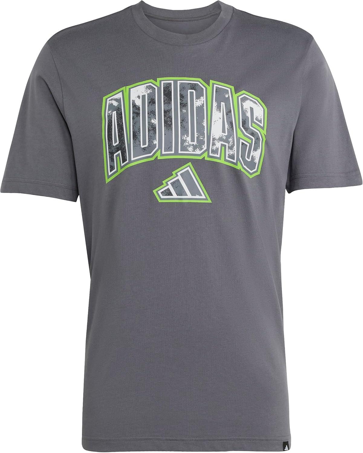 image:imageAdidas Mens Camouflage Graphic TShirtGreyScript