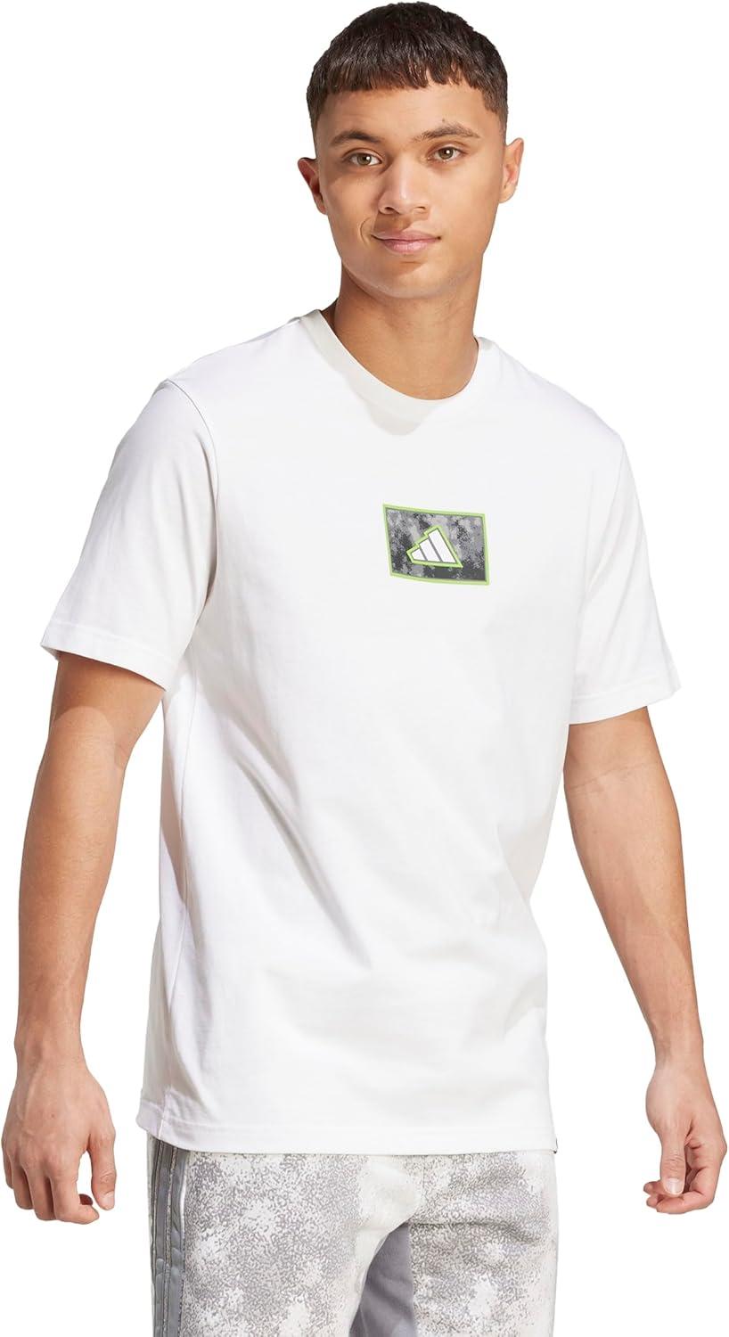 image:imageAdidas Mens Camouflage Graphic TShirtGreyScript
