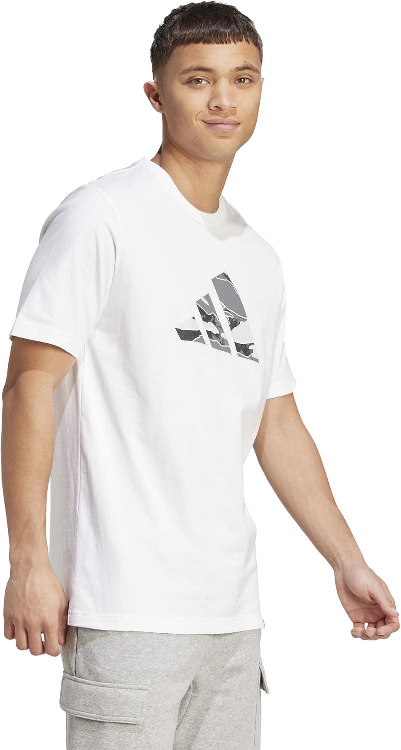 image:imageAdidas Mens Camouflage Graphic TShirtWhiteLogo