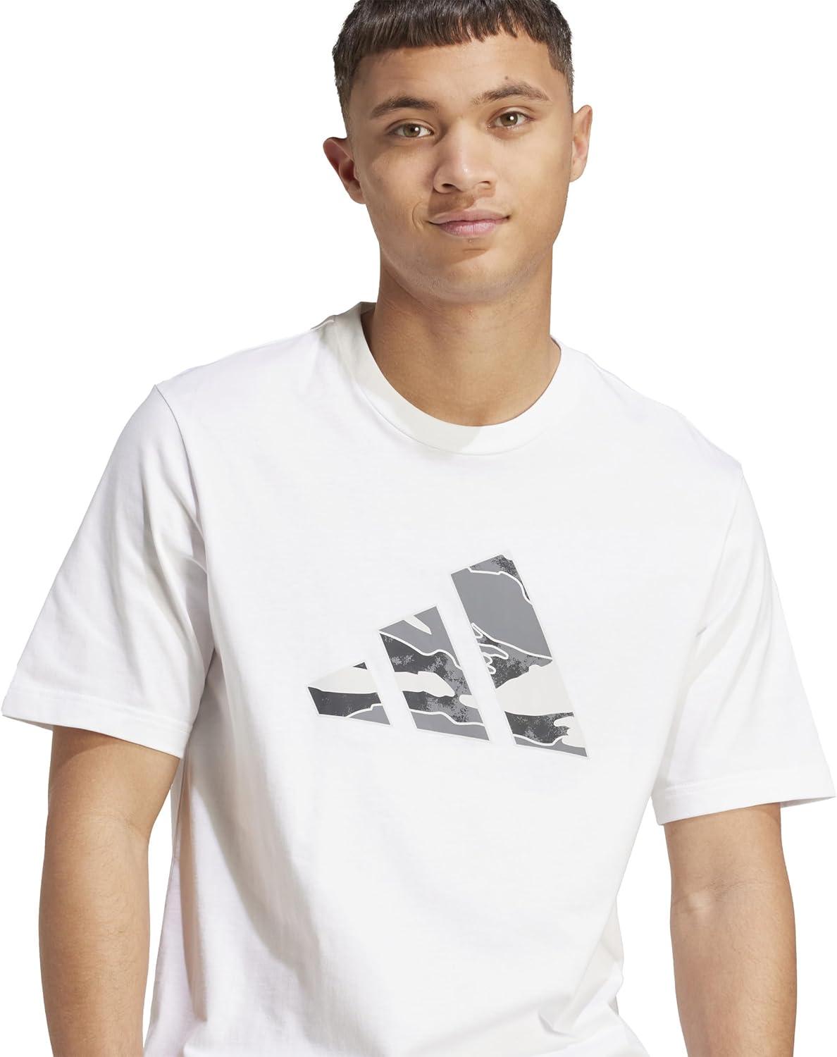 image:imageAdidas Mens Camouflage Graphic TShirtWhiteLogo