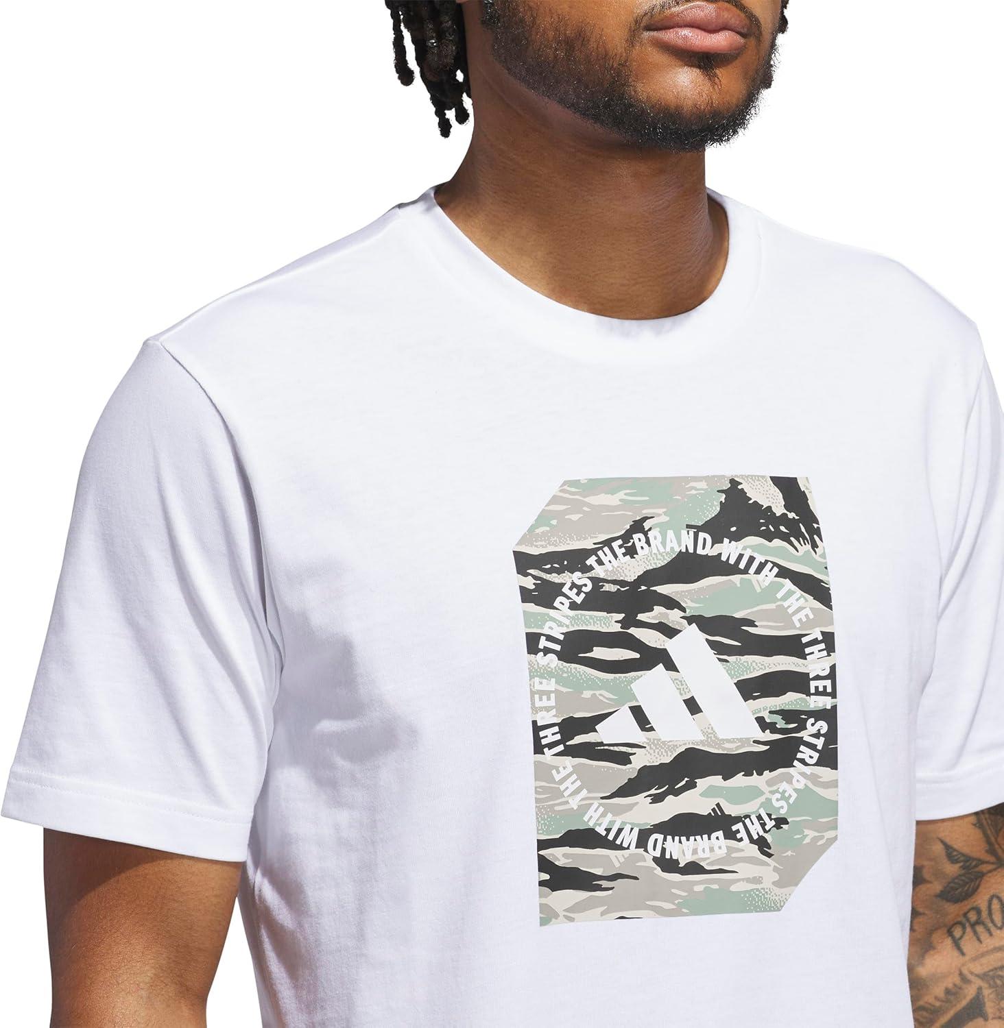 image:imageAdidas Mens Camouflage Graphic TShirtWhiteWonder Alumina