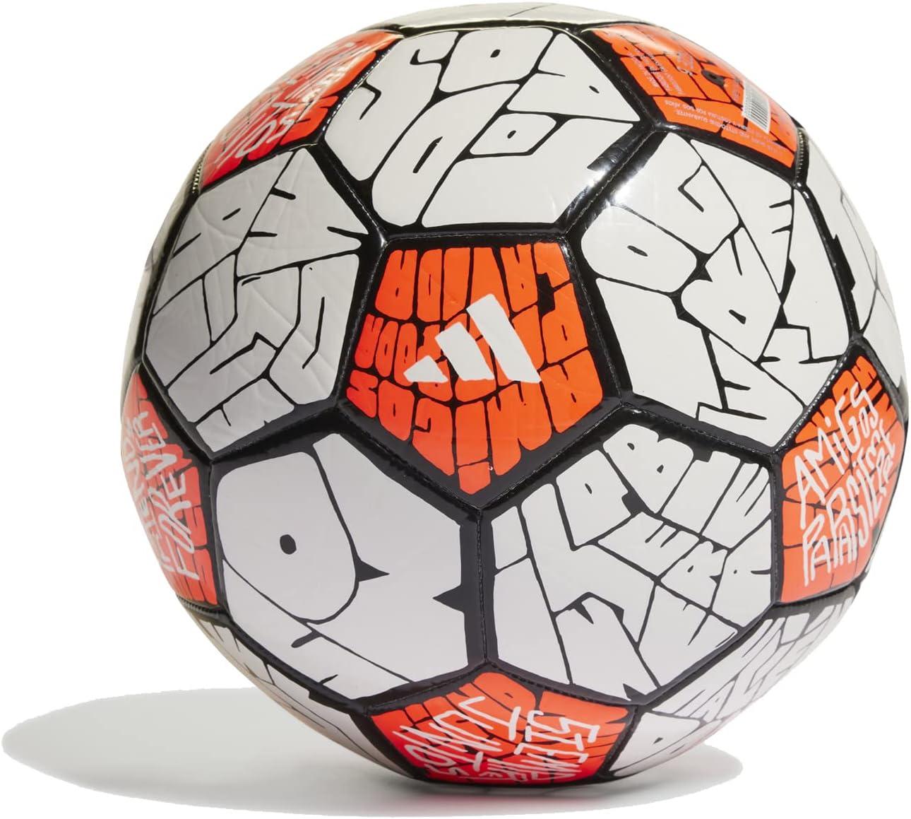 image:imageAdidas Messi Club BallWhiteBlackSolar Red