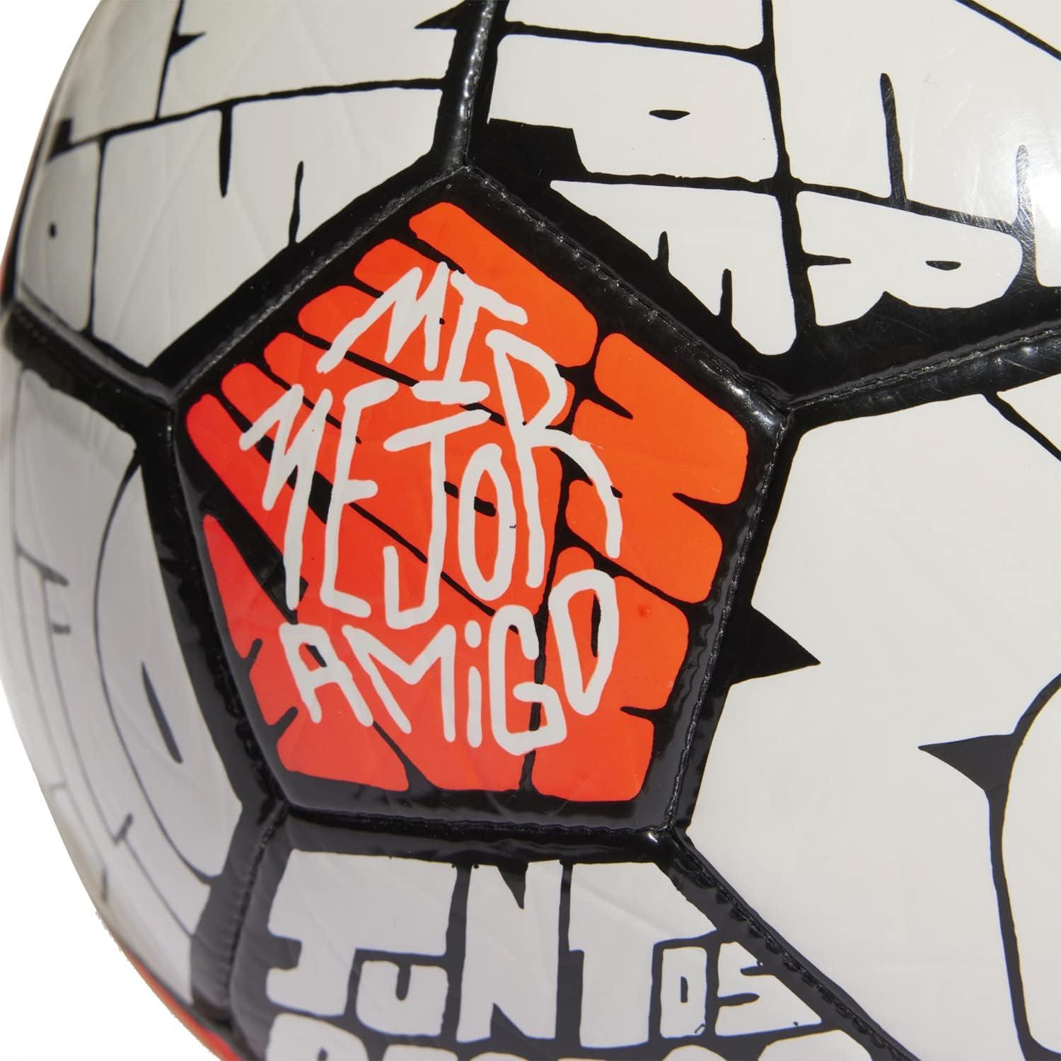 image:imageAdidas Messi Club BallWhiteBlackSolar Red