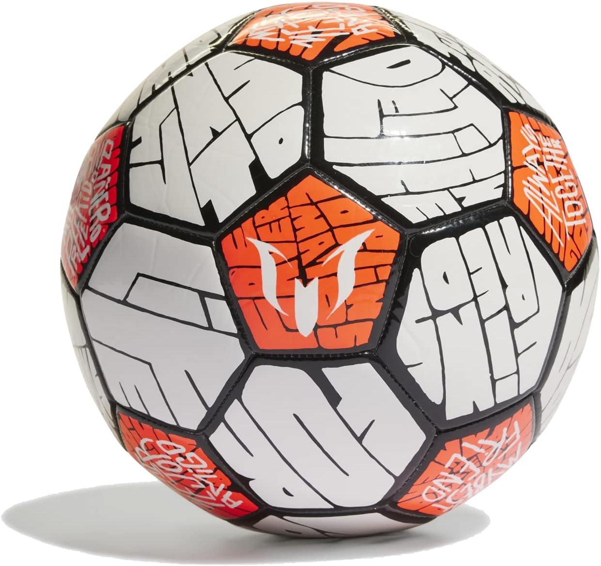 image:imageAdidas Messi Club BallWhiteBlackSolar Red