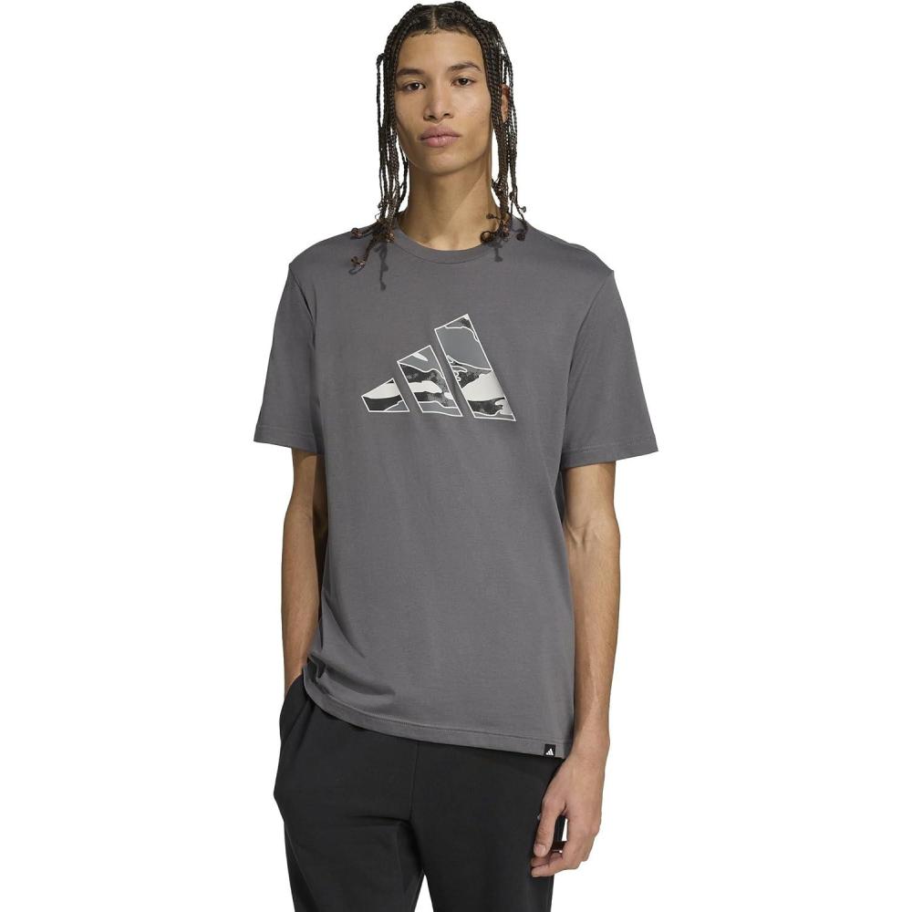 image:imageAdidas Mens Camouflage Graphic TShirtGreyLogo