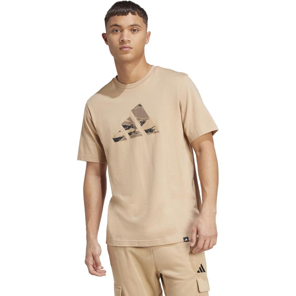 image:imageAdidas Mens Camouflage Graphic TShirtWarm SandstoneLogo