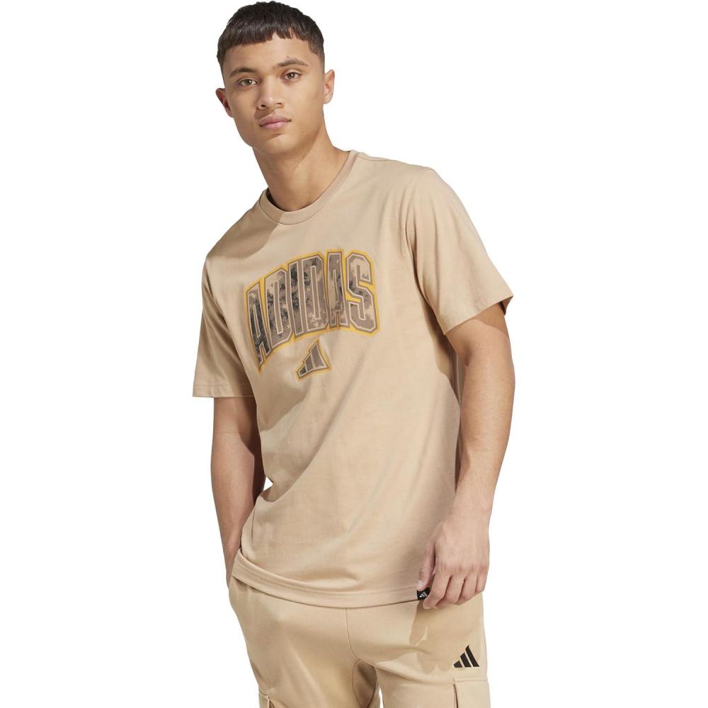 image:imageAdidas Mens Camouflage Graphic TShirtWarm SandstoneScript