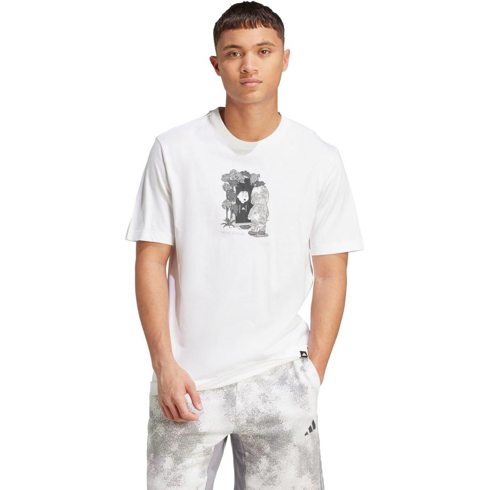 image:imageAdidas Mens Camouflage Graphic TShirtWhiteExplorer
