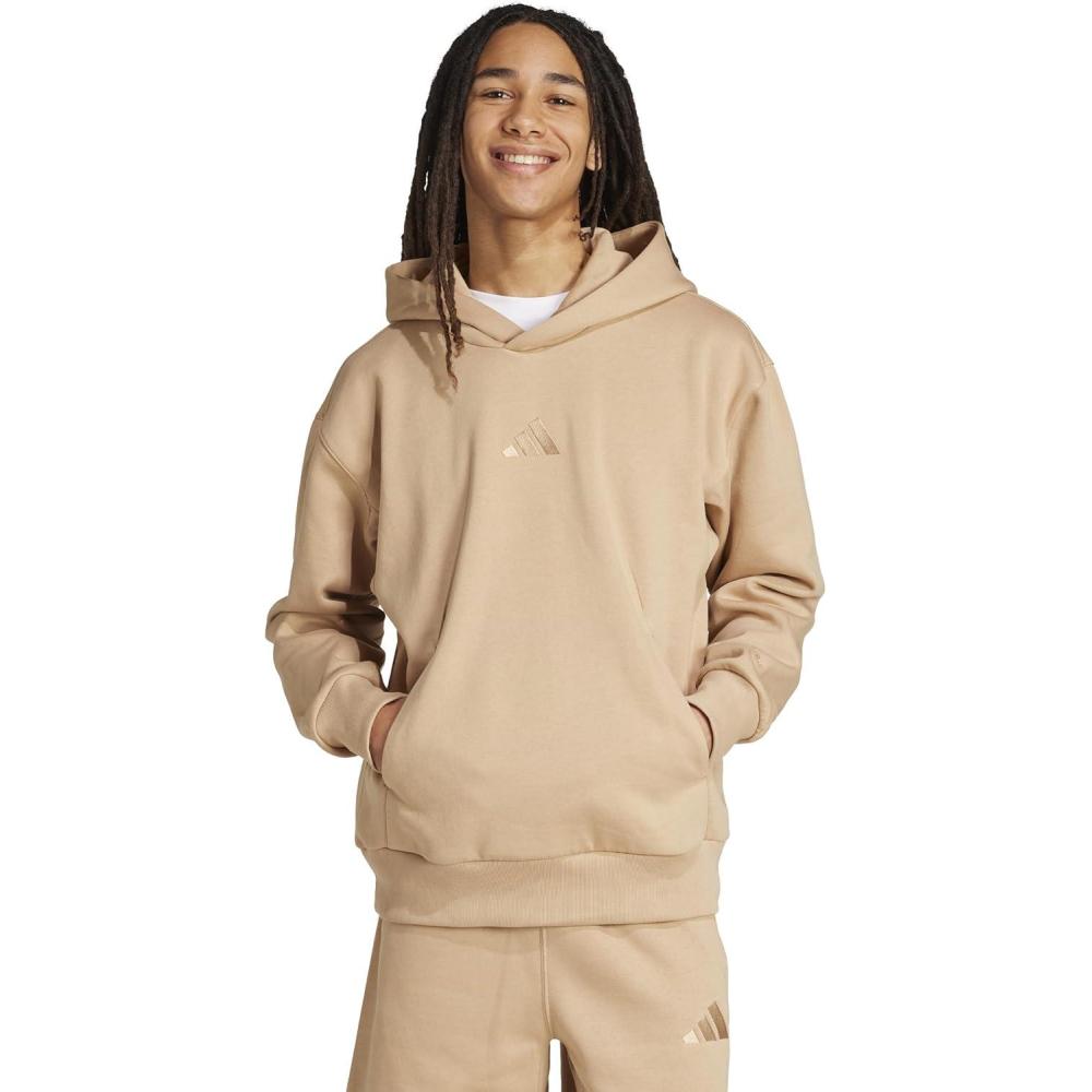 image:imageadidas mens All Szn Fleece Loose HoodieWarm Sandstone