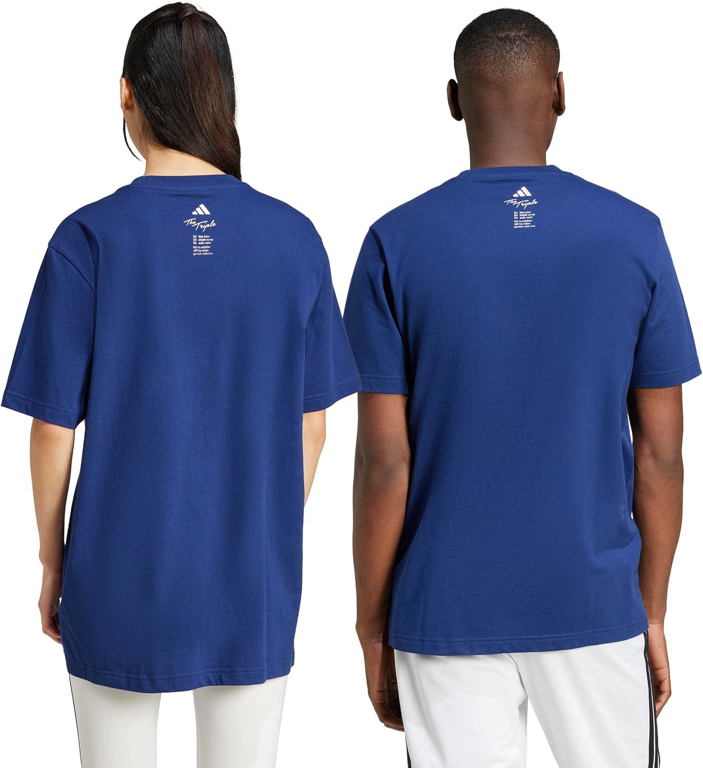 image:imageAdidas Mens Lounge Drink Graphic TShirtDark Blue