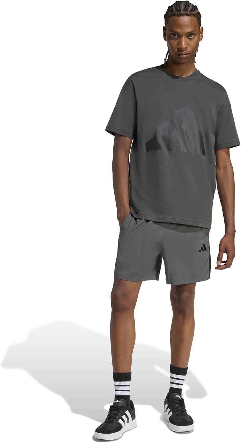 image:imageadidas Mens Essentials Big Logo TShirtGreyBlack