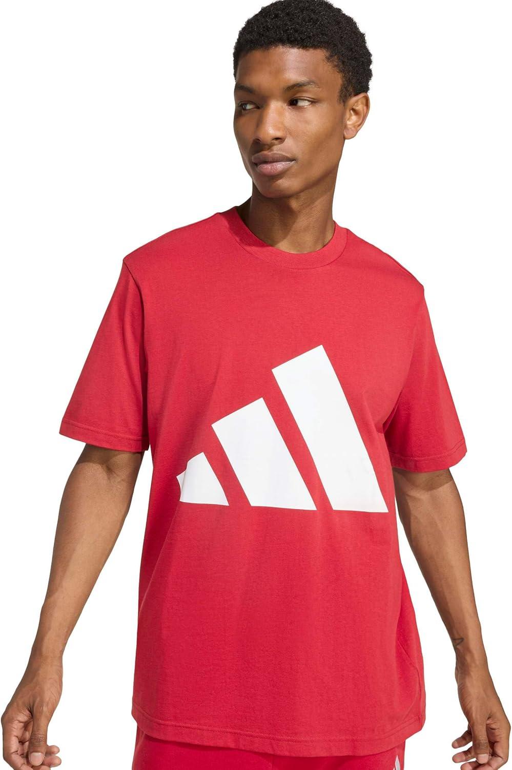 image:imageadidas Mens Essentials Big Logo TShirtMaroonWhite