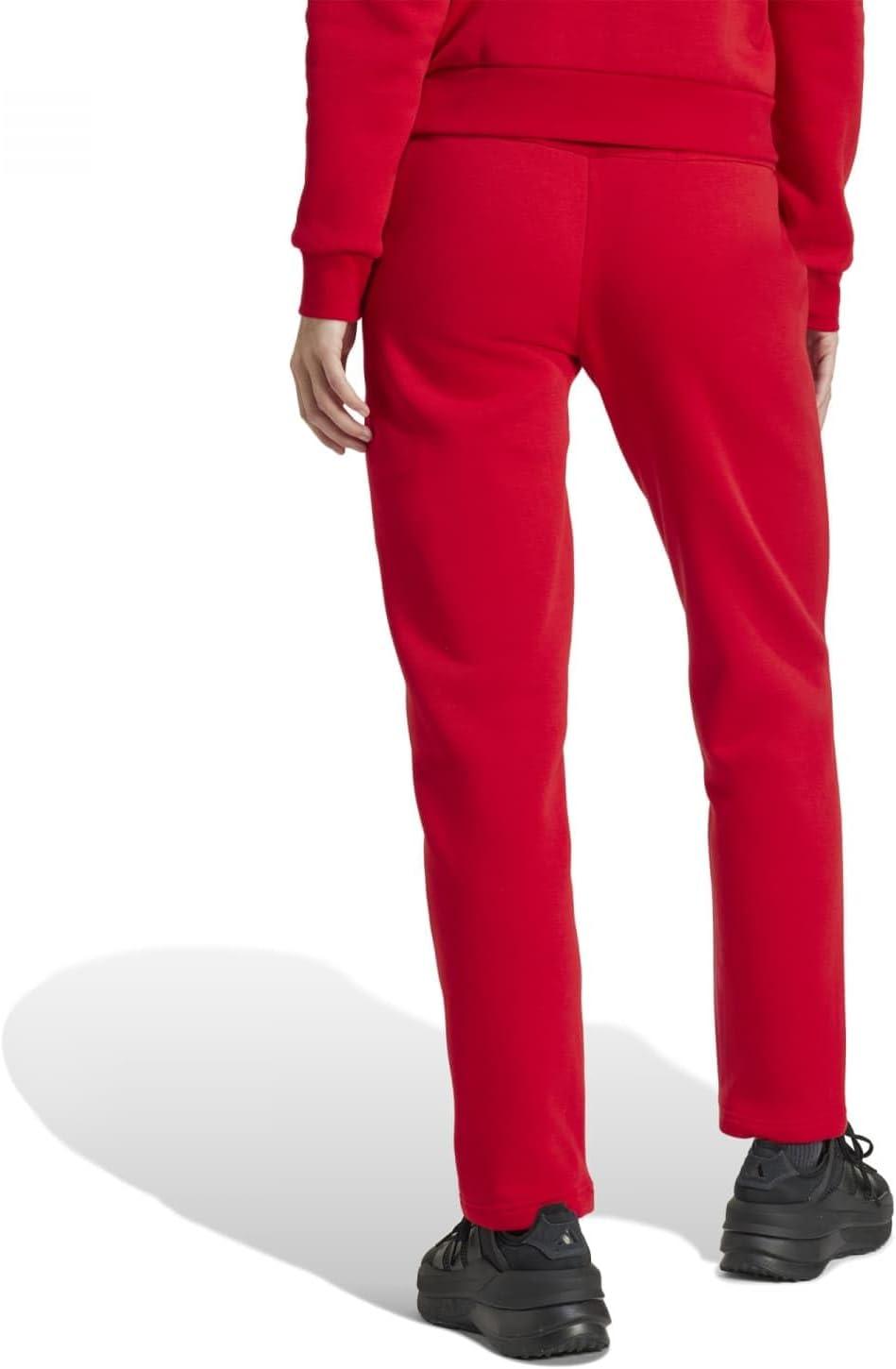 image:imageadidas Womens Essentials Small Logo Feelcozy Open Hem PantsBetter Scarlet