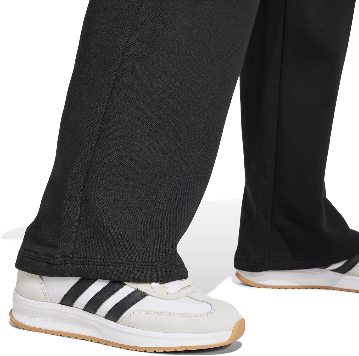 image:imageadidas Womens Essentials Small Logo Feelcozy Open Hem PantsBlackWhite