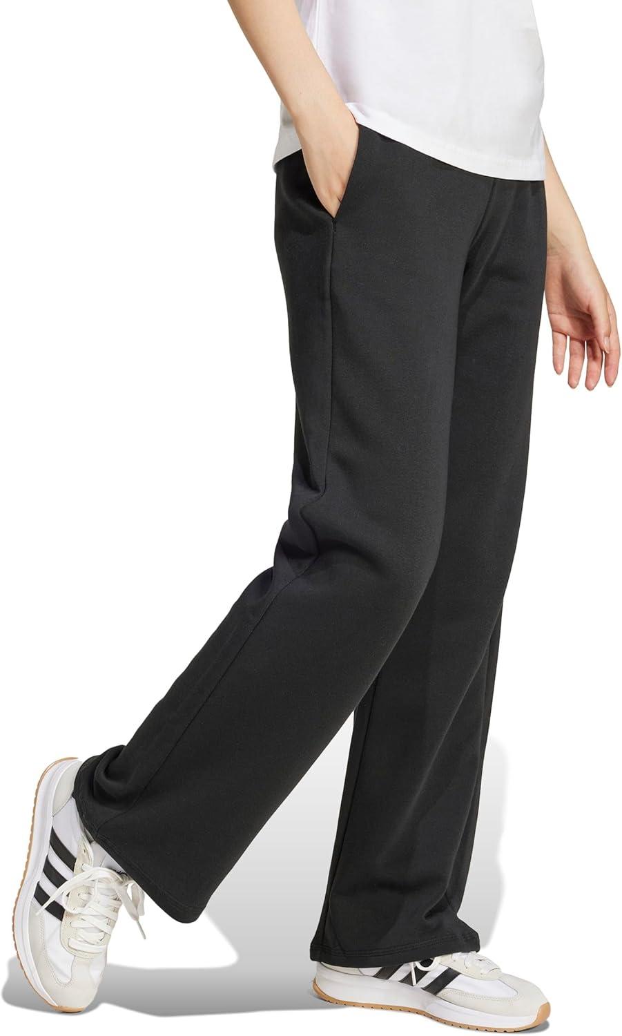image:imageadidas Womens Essentials Small Logo Feelcozy Open Hem PantsBlackWhite