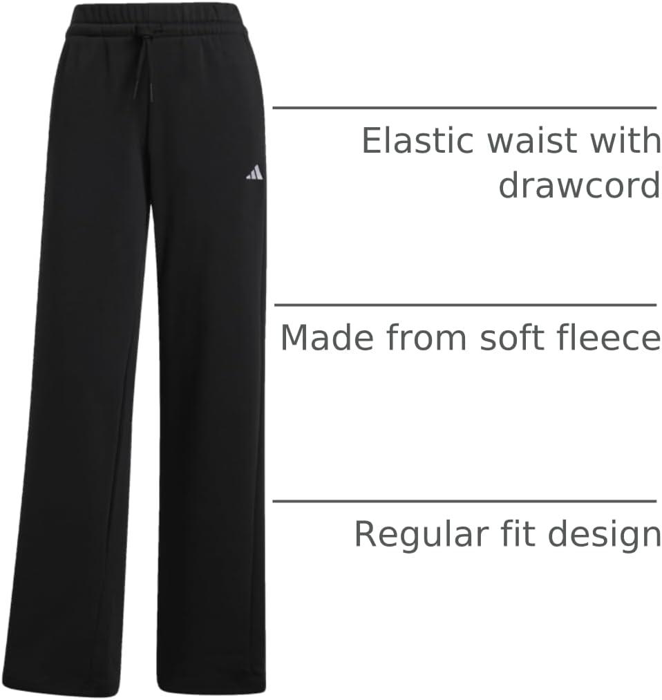 image:imageadidas Womens Essentials Small Logo Feelcozy Open Hem PantsBlackWhite