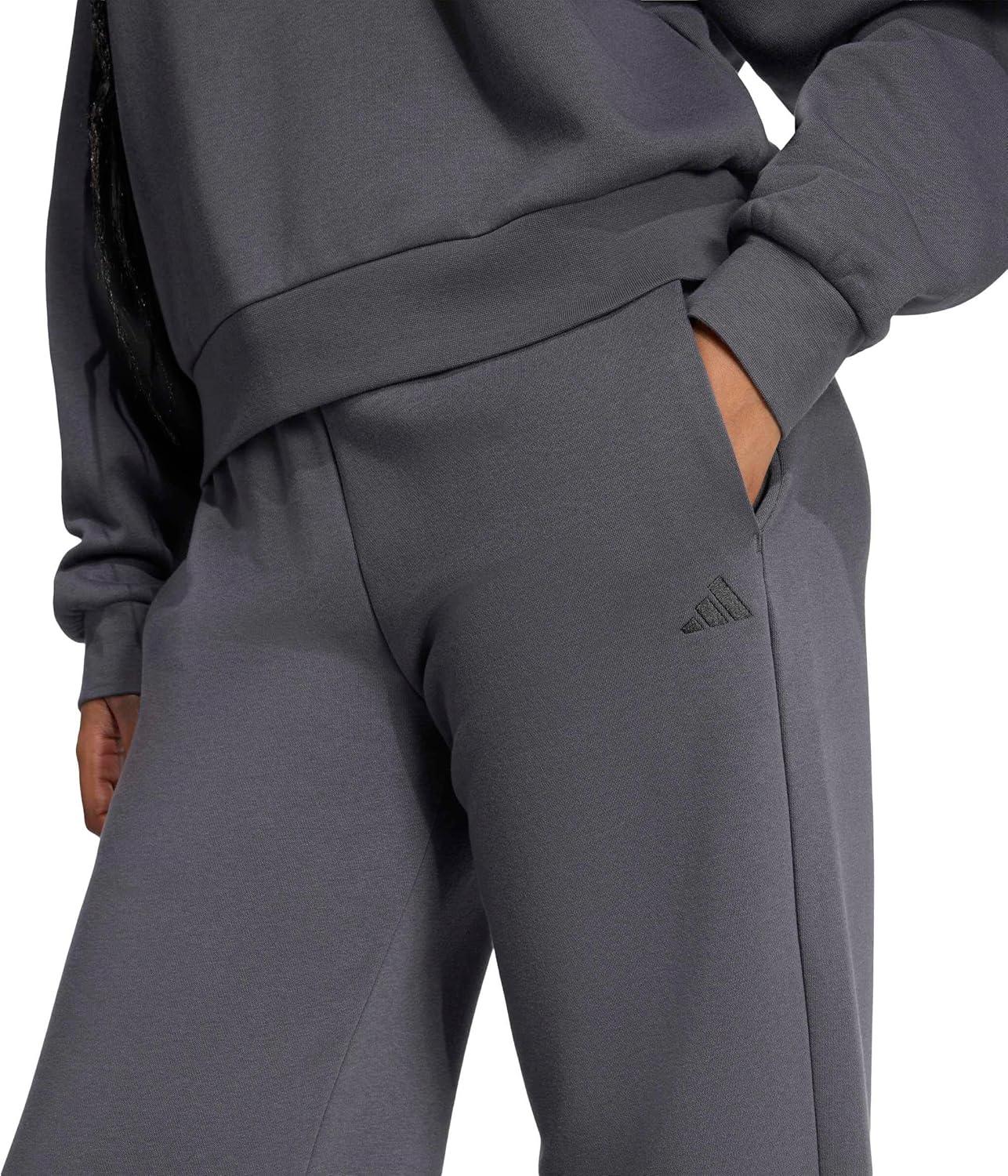 image:imageadidas Womens Essentials Small Logo Feelcozy Open Hem PantsGreyBlack