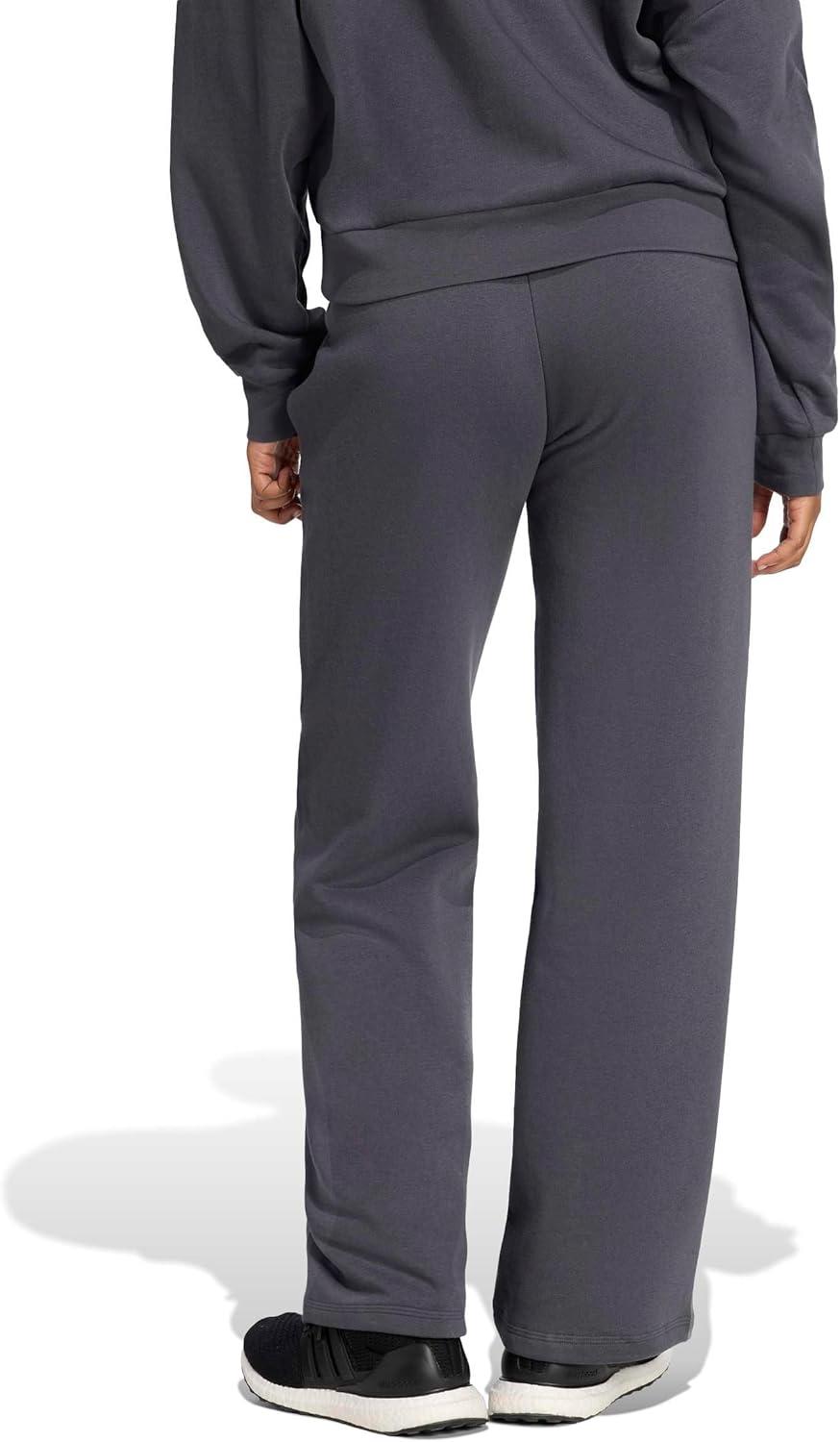 image:imageadidas Womens Essentials Small Logo Feelcozy Open Hem PantsGreyBlack