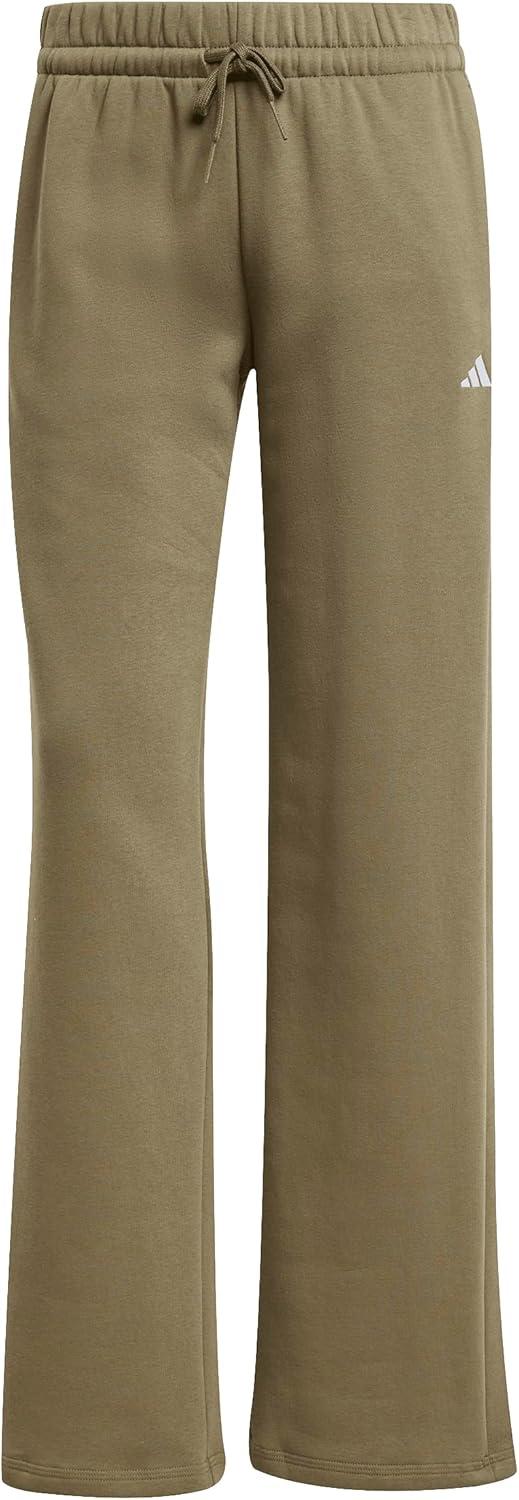 image:imageadidas Womens Essentials Small Logo Feelcozy Open Hem PantsOlive StrataWhite