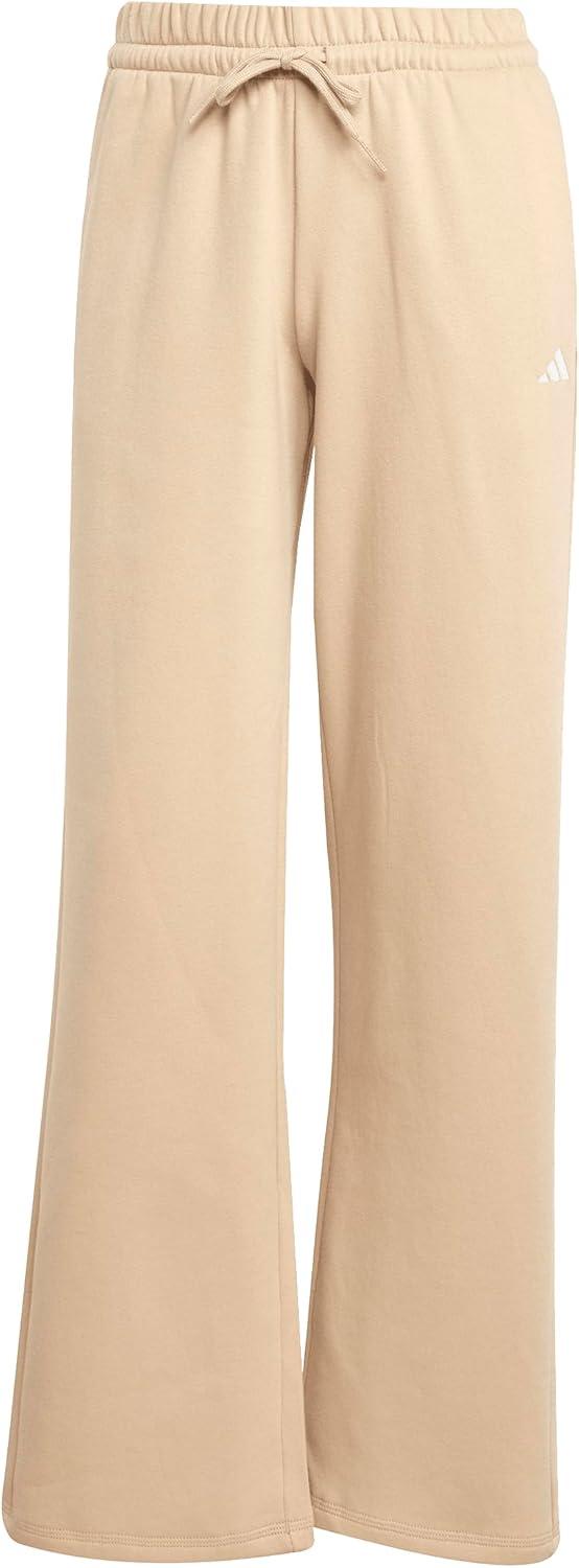 image:imageadidas Womens Essentials Small Logo Feelcozy Open Hem PantsWarm SandstoneWhite