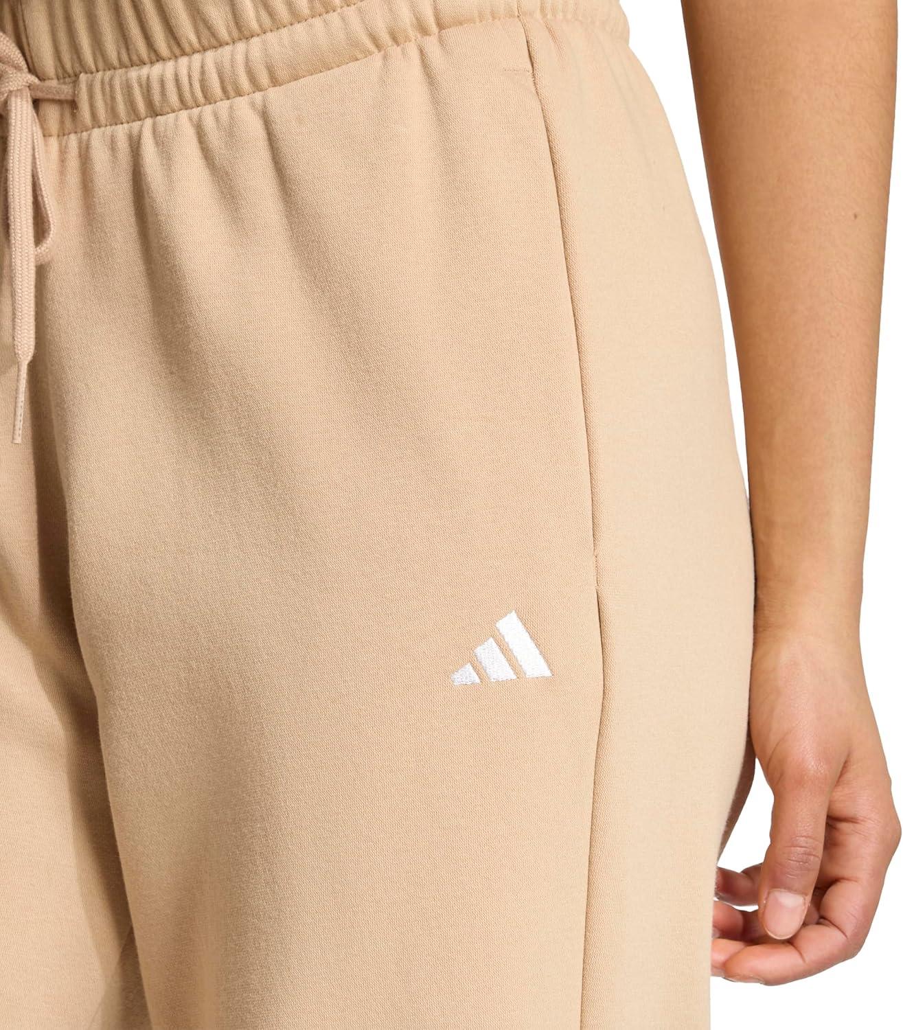 image:imageadidas Womens Essentials Small Logo Feelcozy Open Hem PantsWarm SandstoneWhite