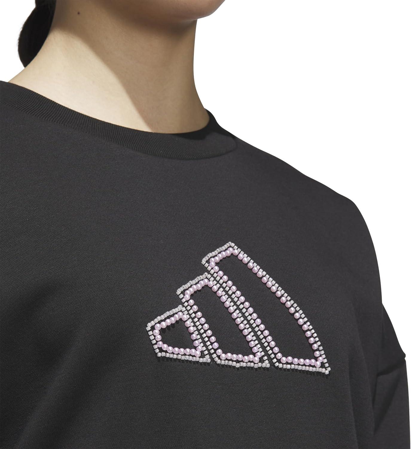 image:imageadidas womens Seasonal Essentials Pearls Graphic SweatshirtBlack